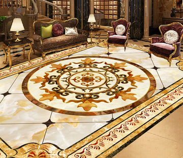 3D Marble Orange Pattern WG444 Floor Mural Wallpaper AJ Wallpaper 2 