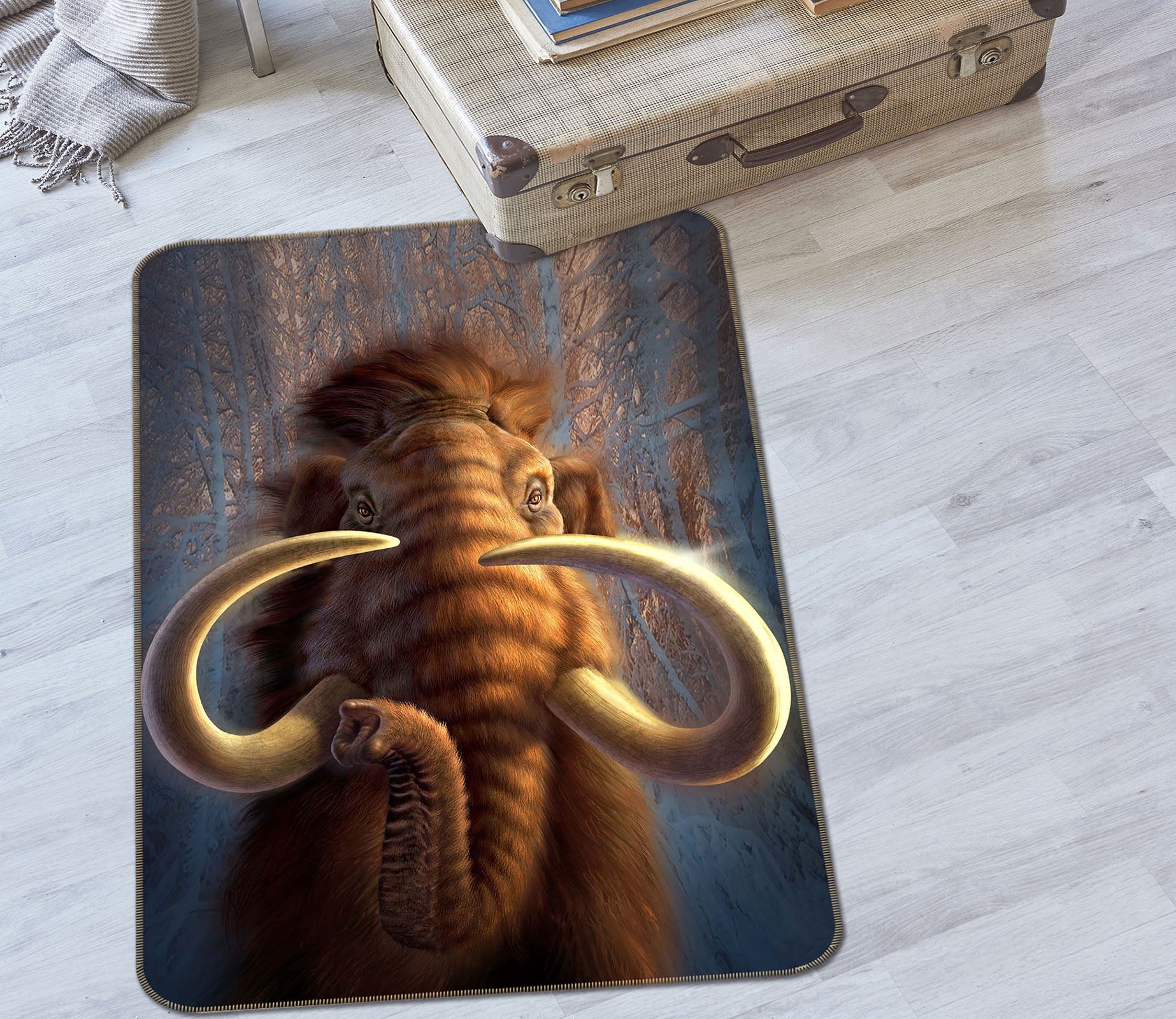 3D Mammoth 1073 Jerry LoFaro Rug Non Slip Rug Mat