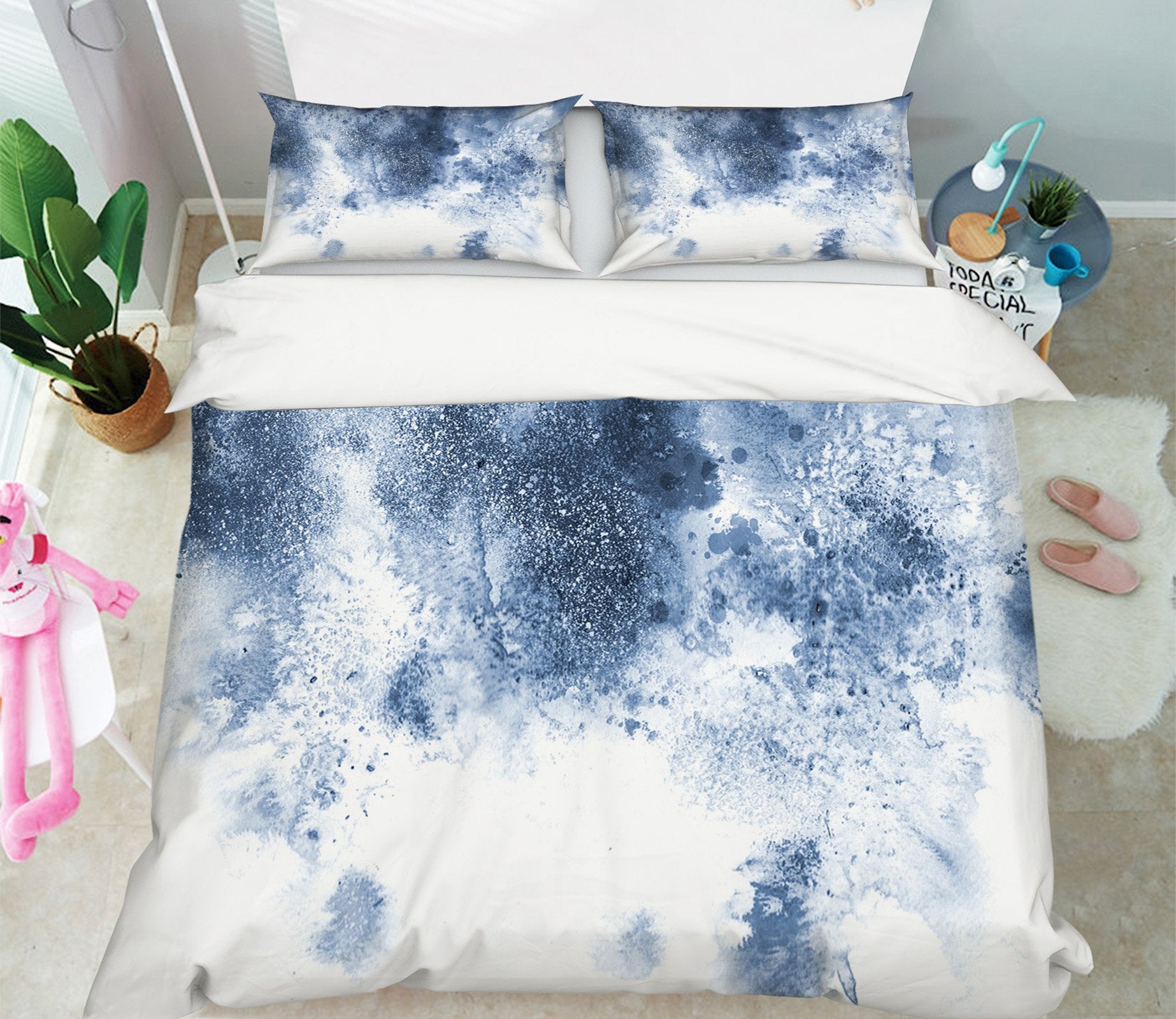 3D Dark Blue Little 052 Bed Pillowcases Quilt Wallpaper AJ Wallpaper 