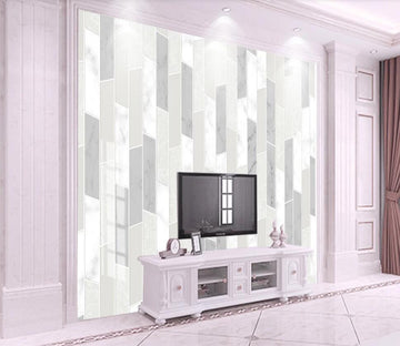 3D Light-colored Rectangles Staggered 2155 Wall Murals