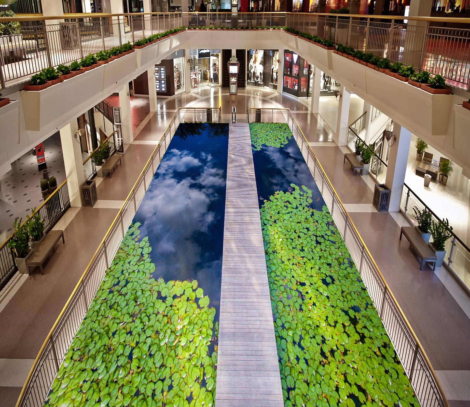 3D Sky And Duckweed 704 Floor Mural  Wallpaper Murals Rug & Mat Print Epoxy waterproof bath floor