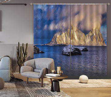 3D Snow Sea 123 Marco Carmassi Curtain Curtains Drapes