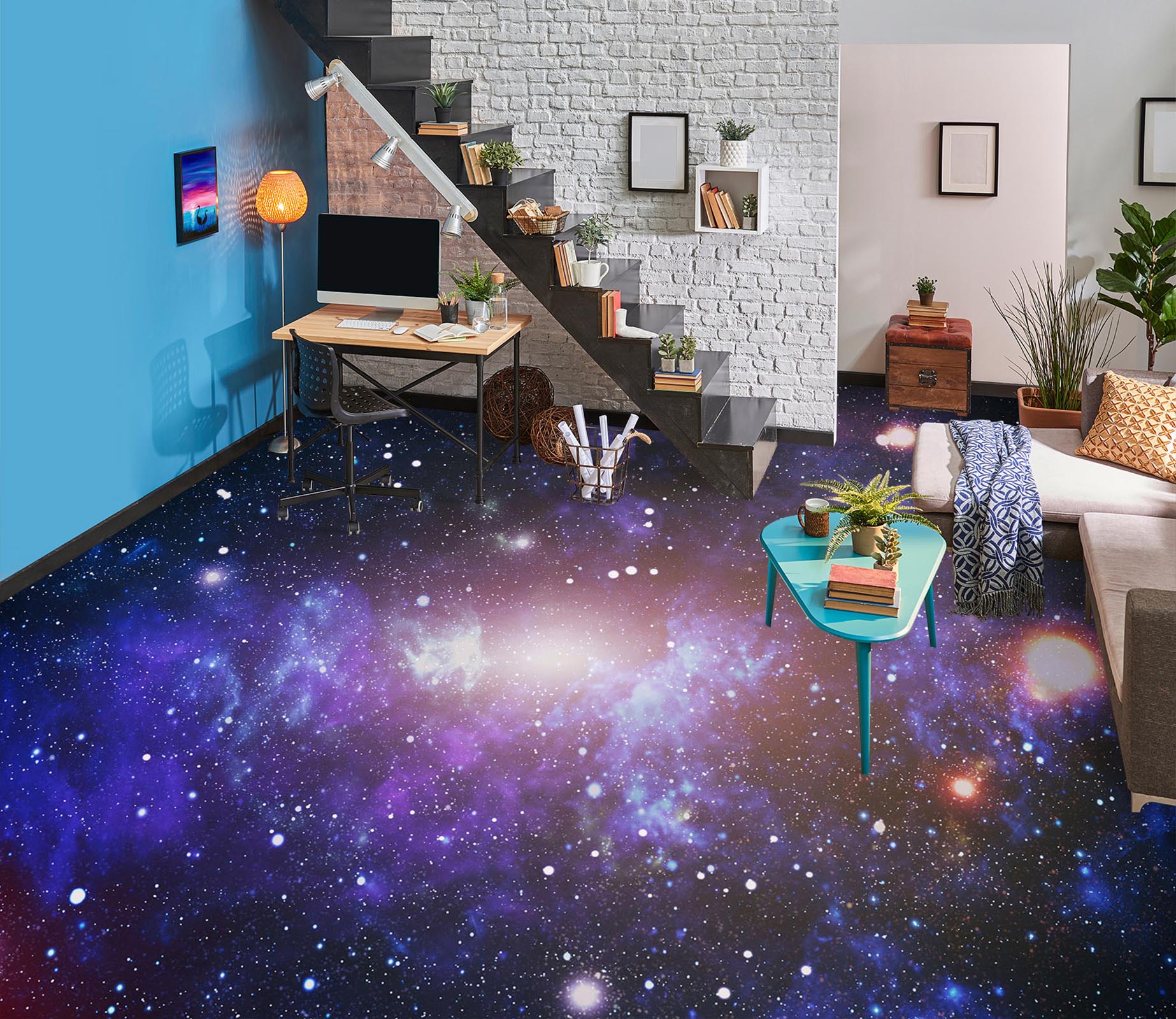3D Secrets Of The Purple Universe 357 Floor Mural  Wallpaper Murals Rug & Mat Print Epoxy waterproof bath floor