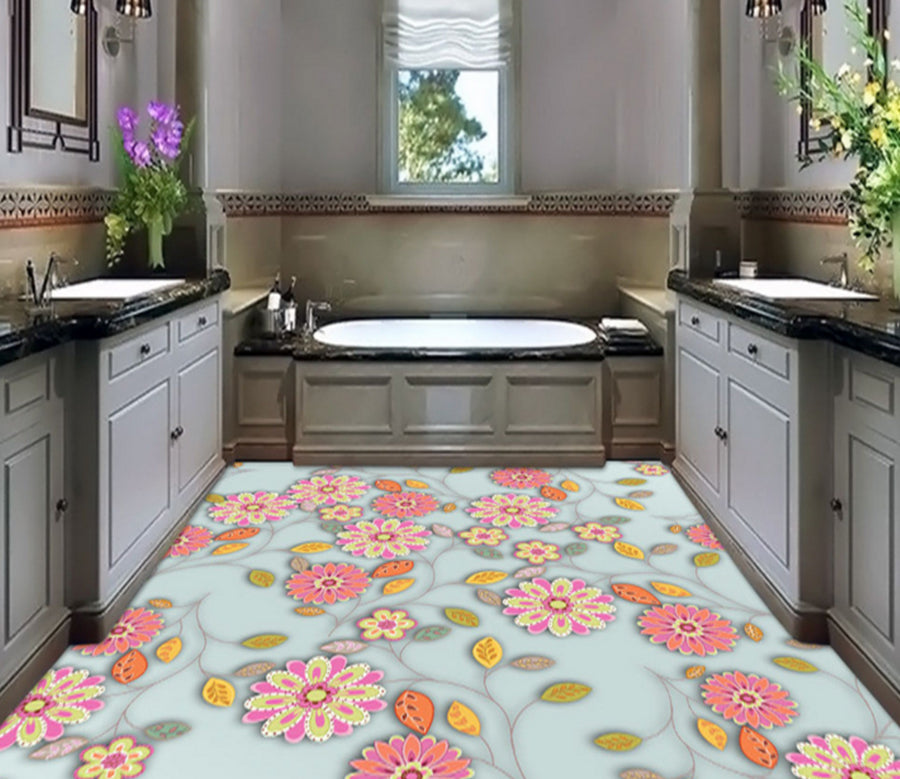 3D Spring Flowers 321 Floor Mural  Wallpaper Murals Rug & Mat Print Epoxy waterproof bath floor