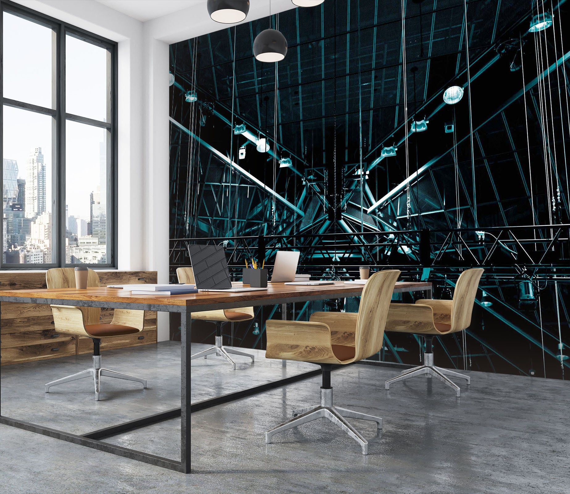 3D Raindrop Metal 107 Noirblanc777 Wall Mural Wall Murals