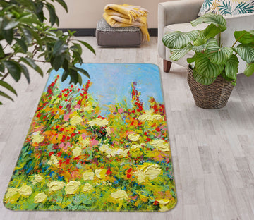 3D Painted Garden 3015 Allan P. Friedlander Rug Non Slip Rug Mat