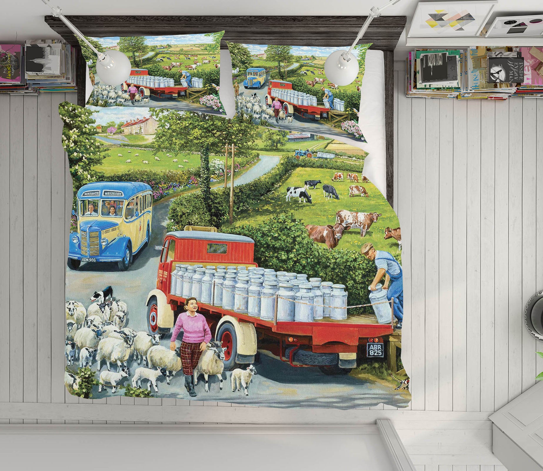 3D The Country Bus 2059 Trevor Mitchell bedding Bed Pillowcases Quilt