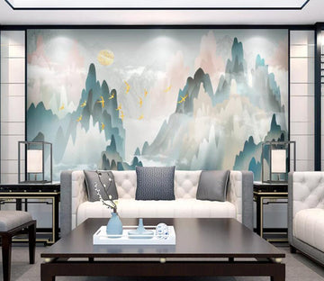 3D Misty Valley WC40 Wall Murals Wallpaper AJ Wallpaper 2 