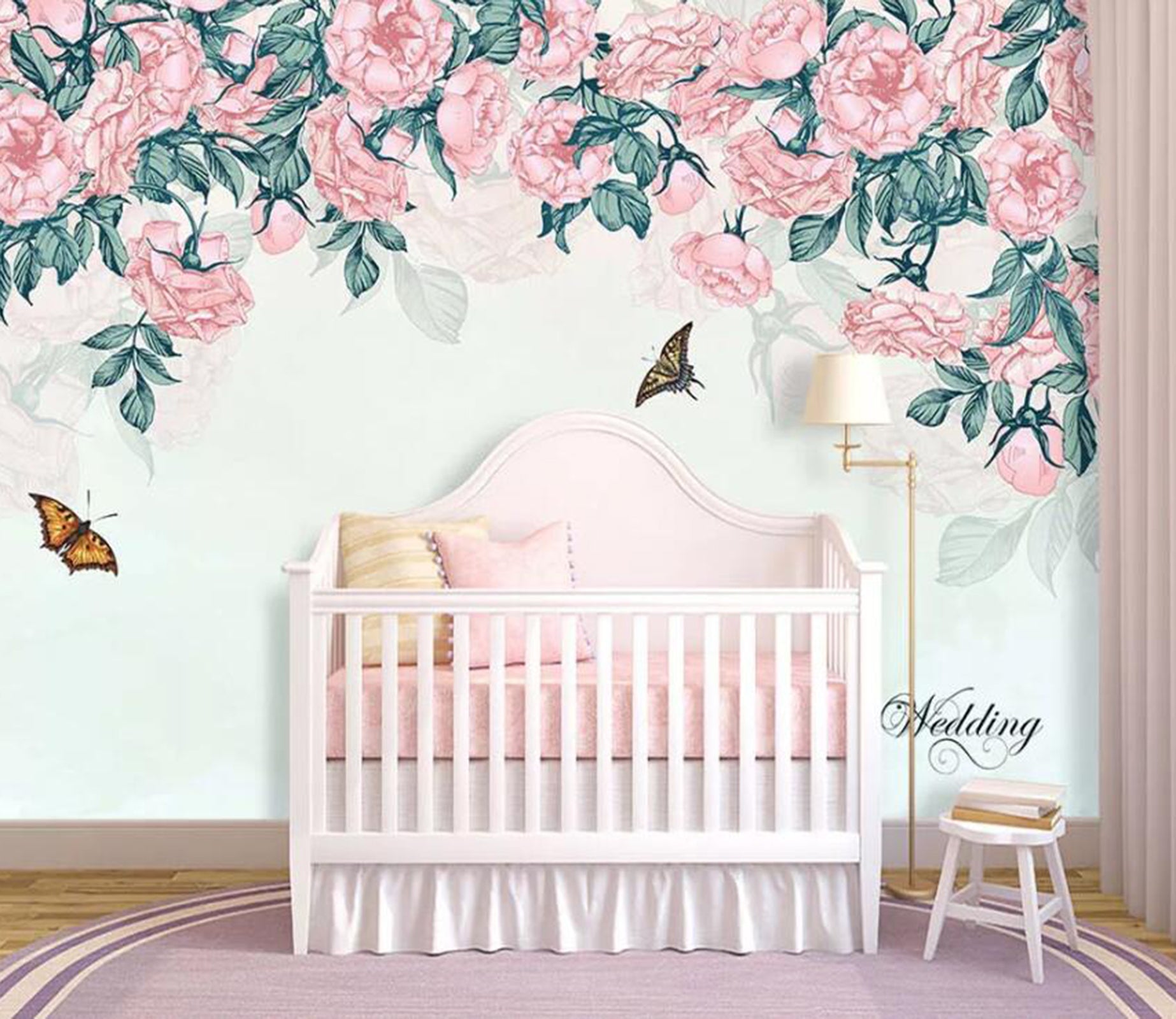 3D Flower Butterfly WC76 Wall Murals Wallpaper AJ Wallpaper 2 