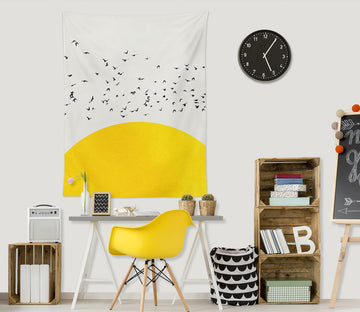 3D Sun Bird 553 Boris Draschoff Tapestry Hanging Cloth Hang