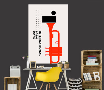 3D Yellow Flute 157 Boris Draschoff Wall Sticker