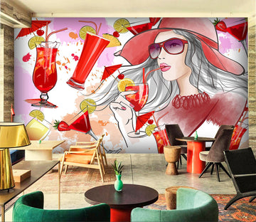 3D Drinking Woman 645 Wallpaper AJ Wallpaper 2 