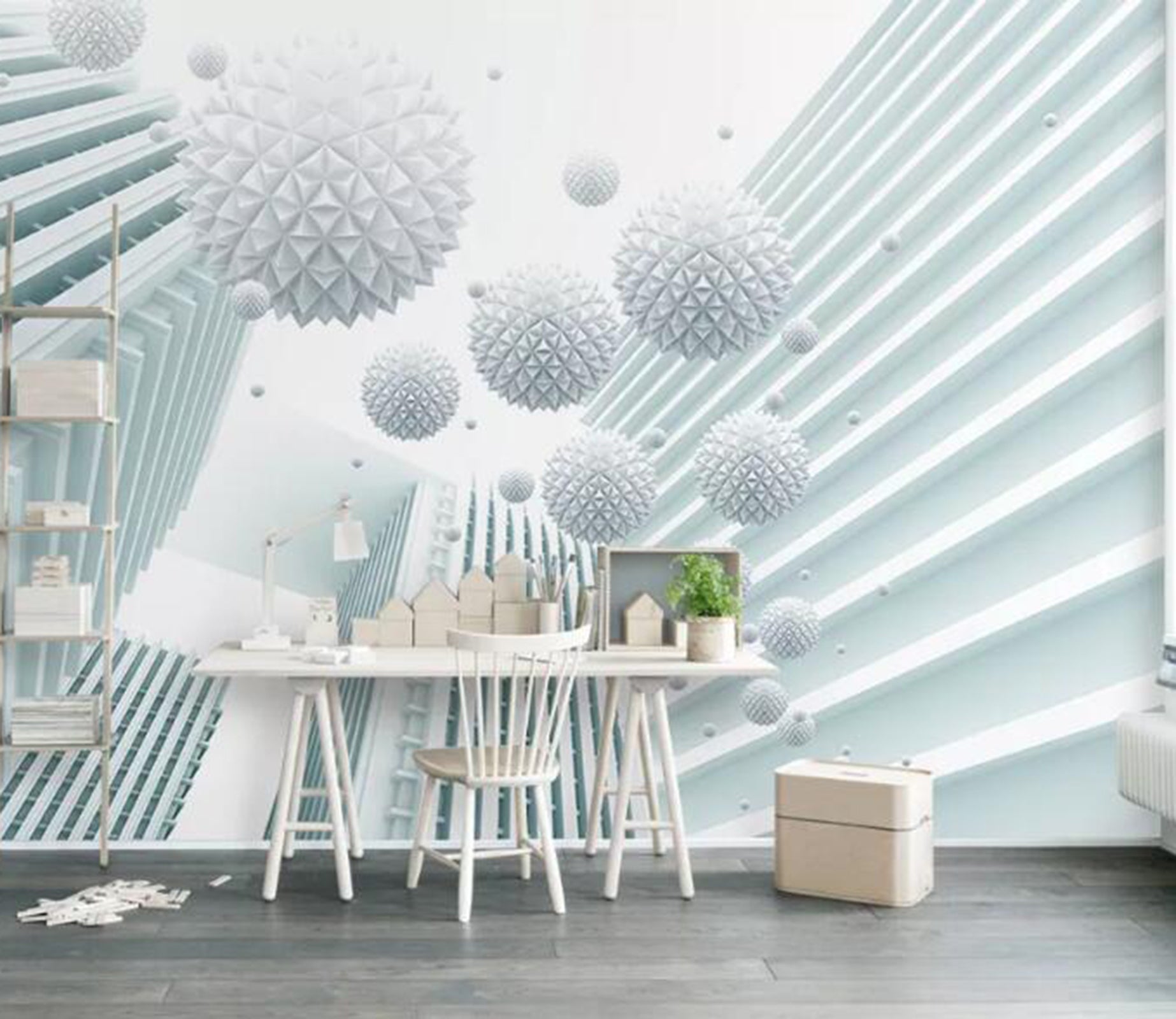 3D White Ball WG05 Wall Murals Wallpaper AJ Wallpaper 2 