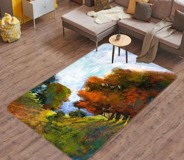 3D Sunny Forest 1114 Michael Tienhaara Rug Non Slip Rug Mat