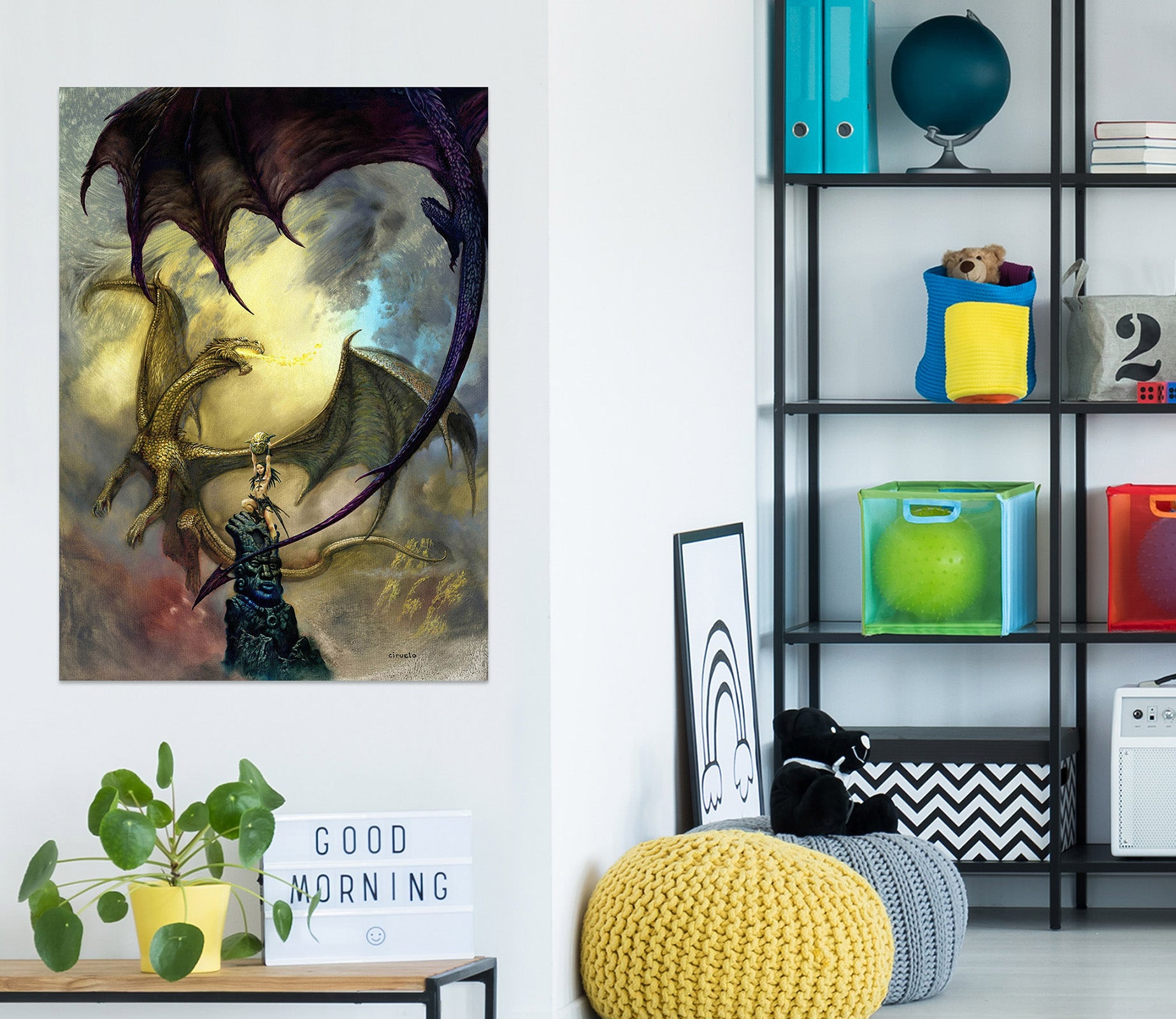 3D Tower Dragon Egg 8139 Ciruelo Wall Sticker