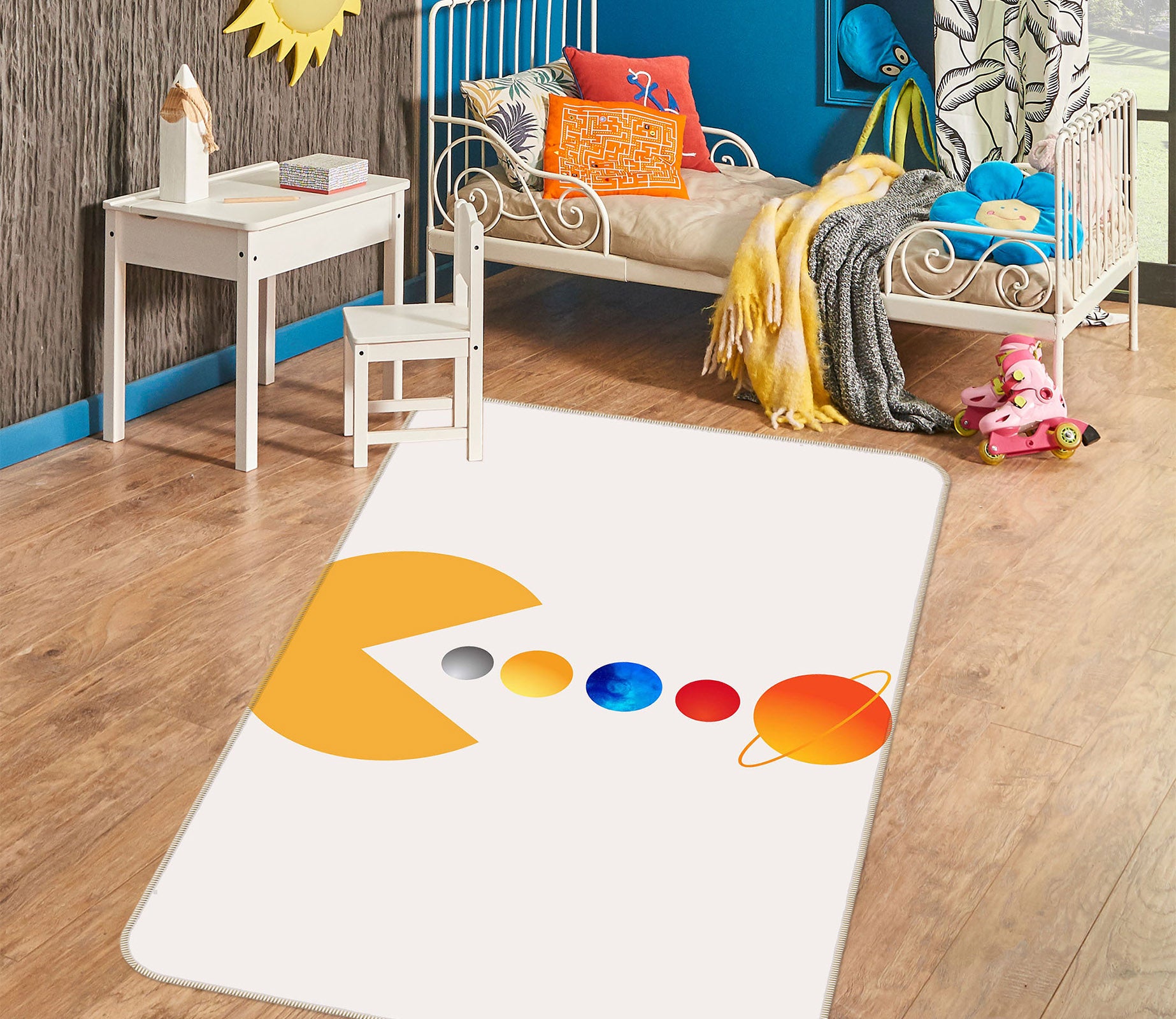 3D Yellow Monster Ball 1146 Boris Draschoff Rug Non Slip Rug Mat