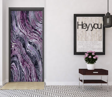 3D Purple Stripes 10296 Andrea Haase Door Mural