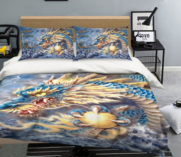 3D Blue Dragon 5821 Kayomi Harai Bedding Bed Pillowcases Quilt Cover Duvet Cover