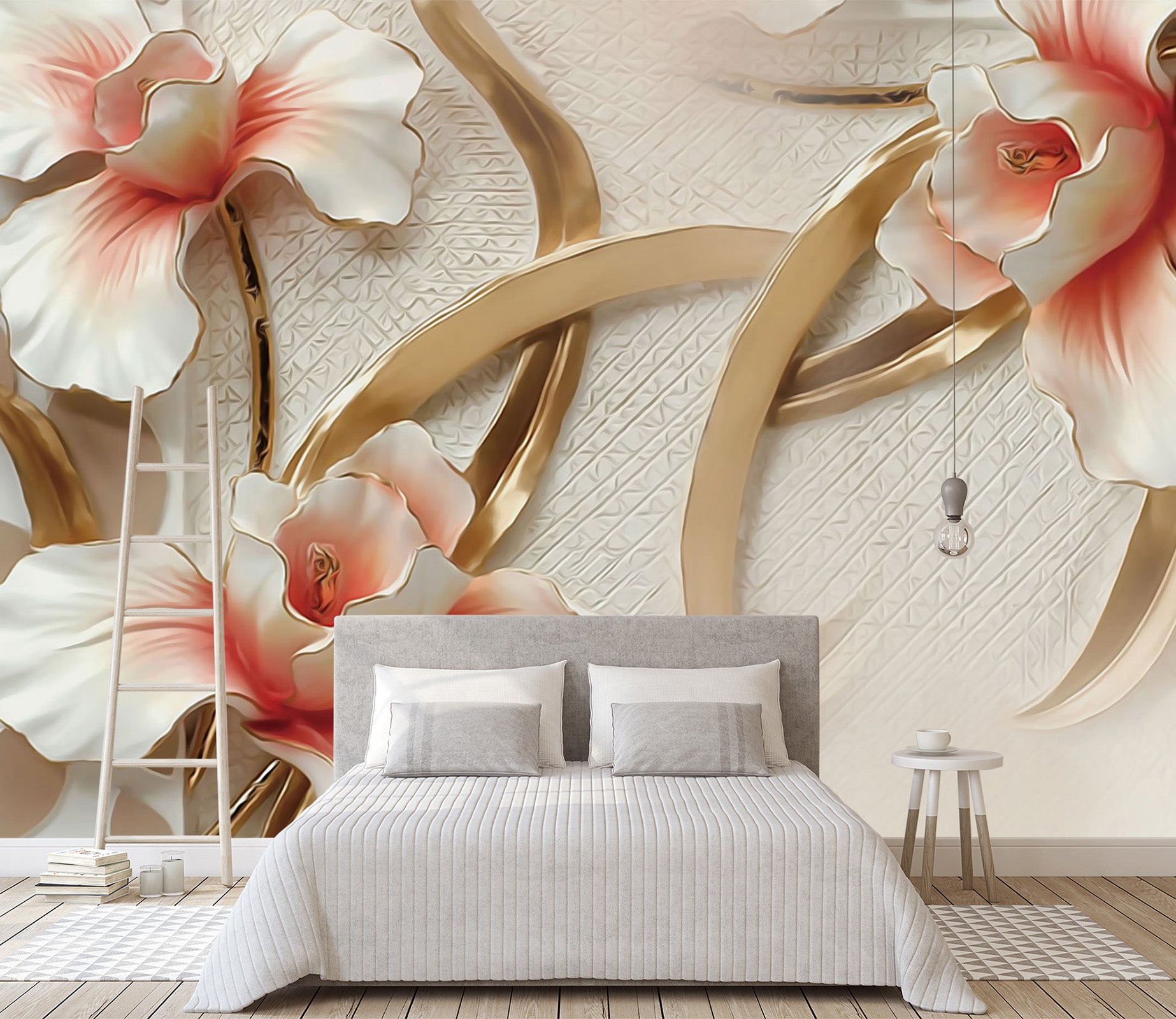 3D Embossed Flower 1702 Wall Murals