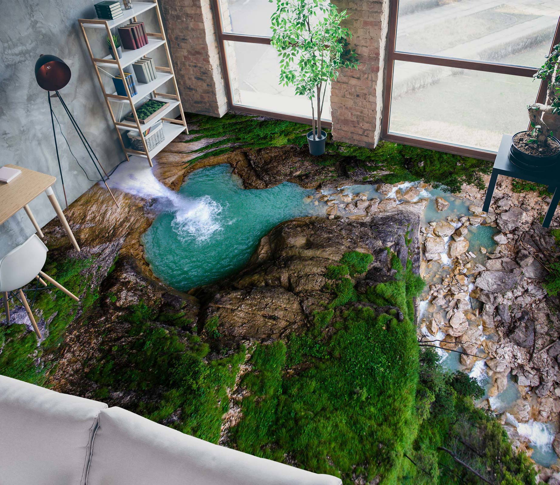 3D Hidden Lake 131 Floor Mural  Wallpaper Murals Rug & Mat Print Epoxy waterproof bath floor