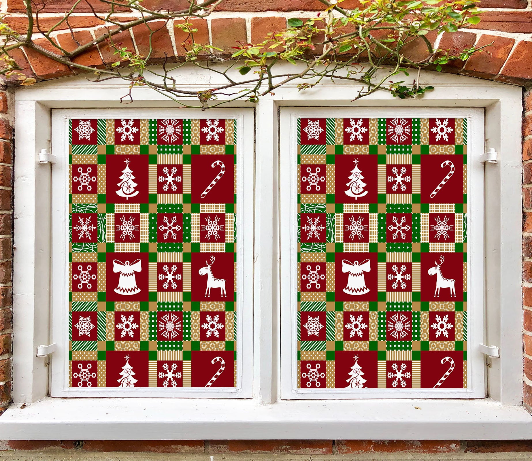 3D Christmas Pattern 30090 Christmas Window Film Print Sticker Cling Stained Glass Xmas