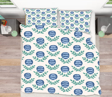 3D Blue Round Flower 109130 Kashmira Jayaprakash Bedding Bed Pillowcases Quilt