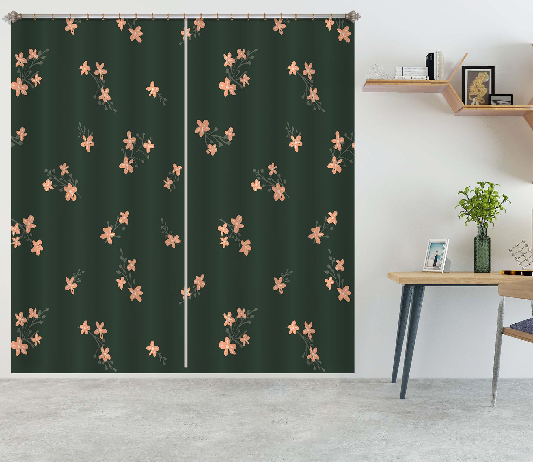 3D Floral 11194 Kashmira Jayaprakash Curtain Curtains Drapes