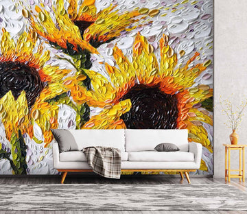 3D Sunflower 1404 Dena Tollefson Wall Mural Wall Murals