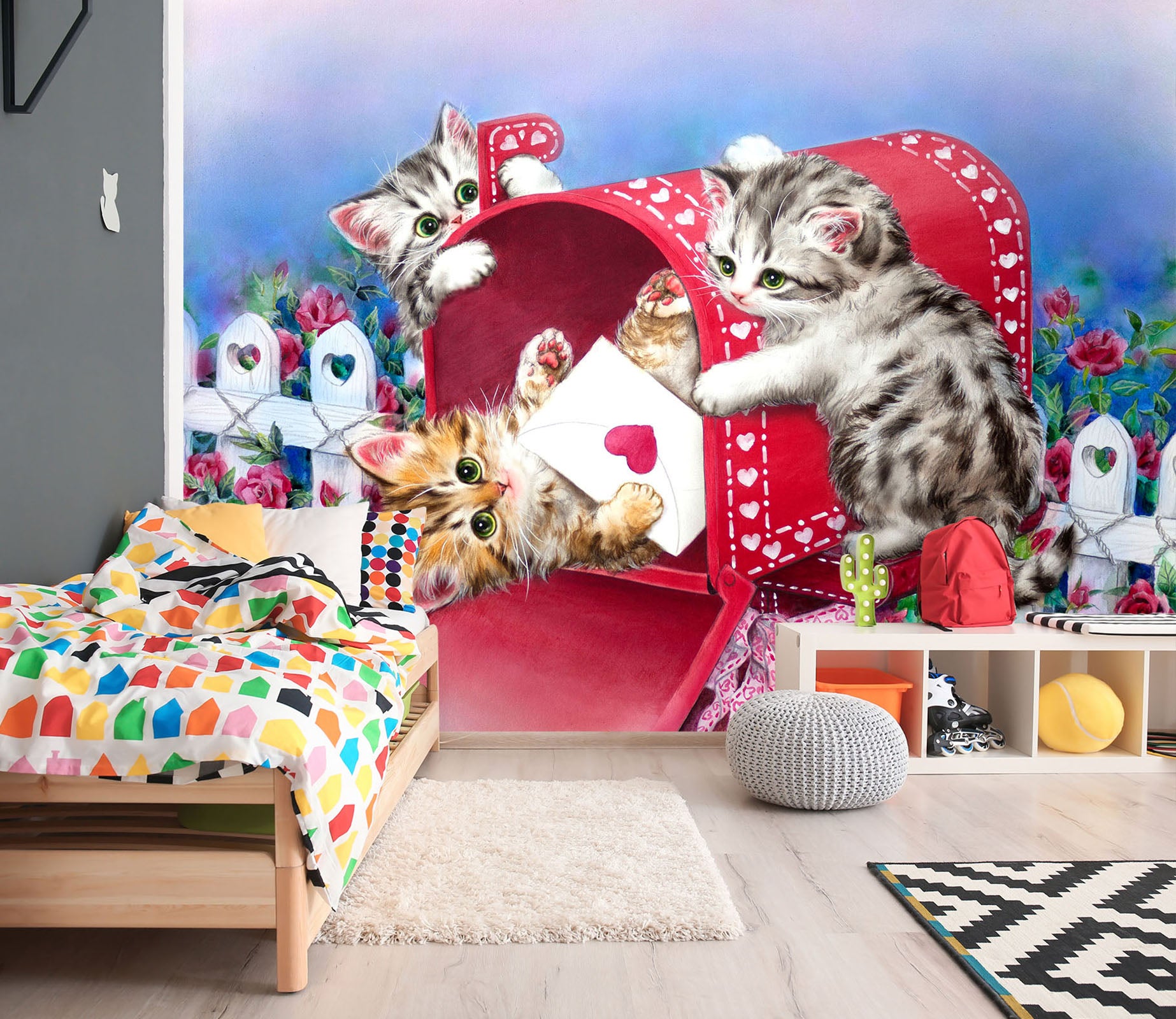 3D Mailbox Cat 5461 Kayomi Harai Wall Mural Wall Murals