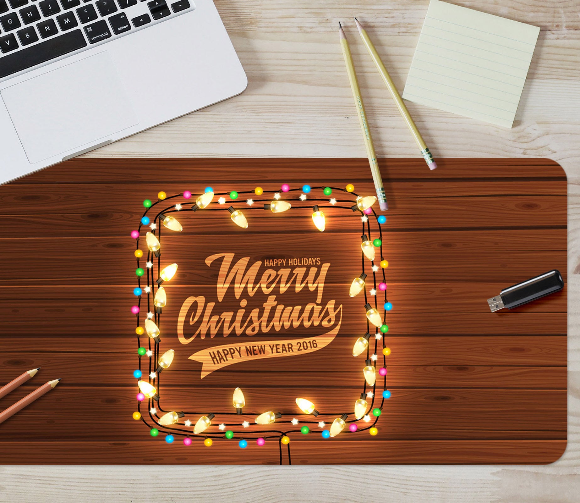 3D String Lights 53176 Christmas Desk Mat Xmas