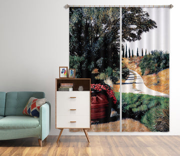 3D Trees Path 11029 Matthew Holden Bates Curtain Curtains Drapes