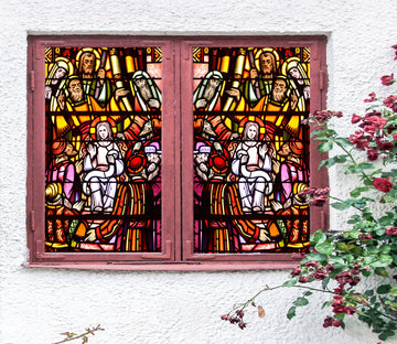 3D Faith Wish 192 Window Film Print Sticker Cling Stained Glass UV Block