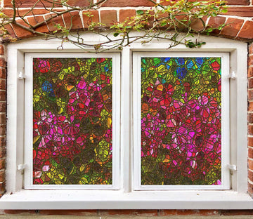 3D Graffiti Petals 382 Window Film Print Sticker Cling Stained Glass UV Block