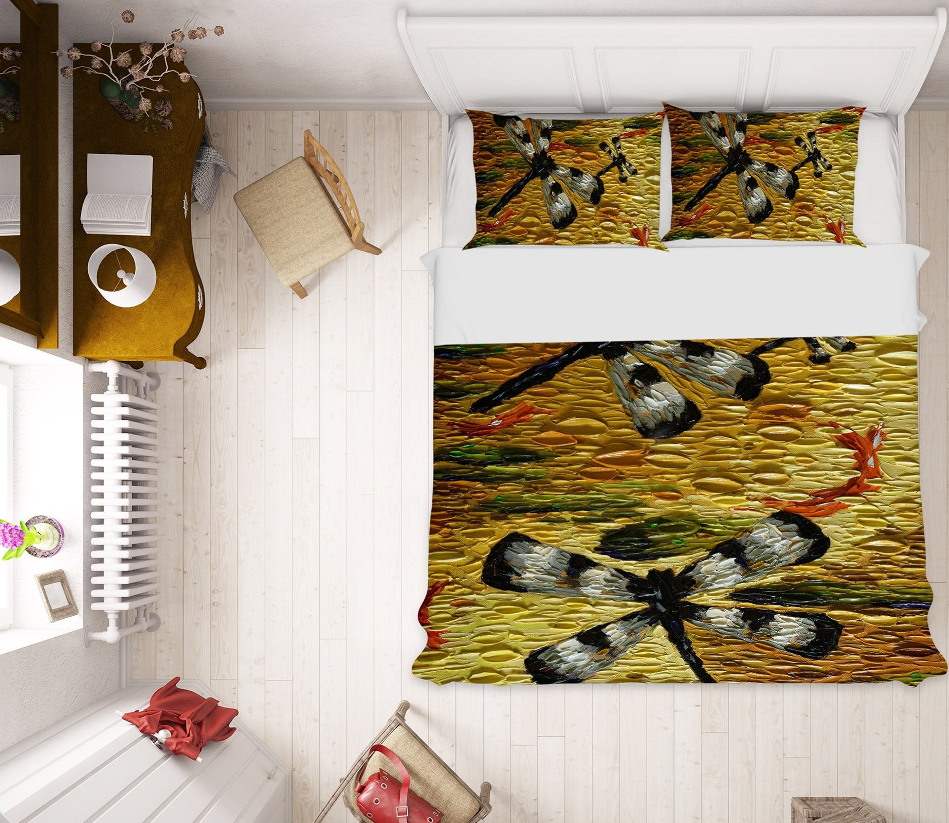 3D Black Dragonfly 2106 Dena Tollefson bedding Bed Pillowcases Quilt Quiet Covers AJ Creativity Home 