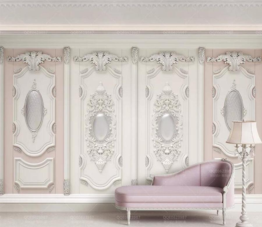 3D Simple White WC152 Wall Murals