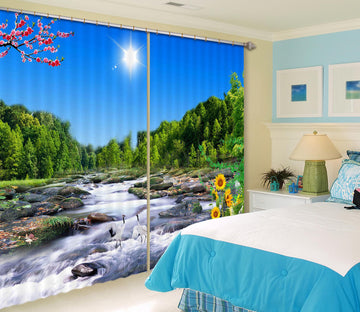 3D Canyon Stream 820 Curtains Drapes