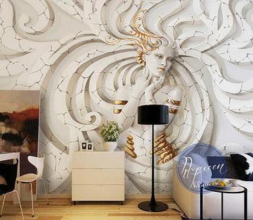 3D Carved Beauty 386 Wall Murals Wallpaper AJ Wallpaper 2 