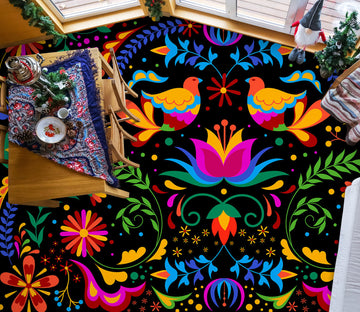 3D Intensely Colored Flowers 1277 Floor Mural  Wallpaper Murals Self-Adhesive Removable Print Epoxy