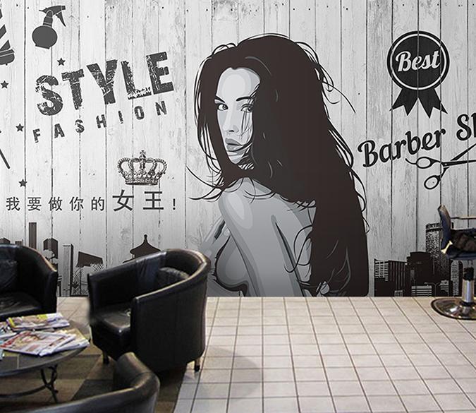 3D Long Hair Girl 131 Wall Murals Wallpaper AJ Wallpaper 2 