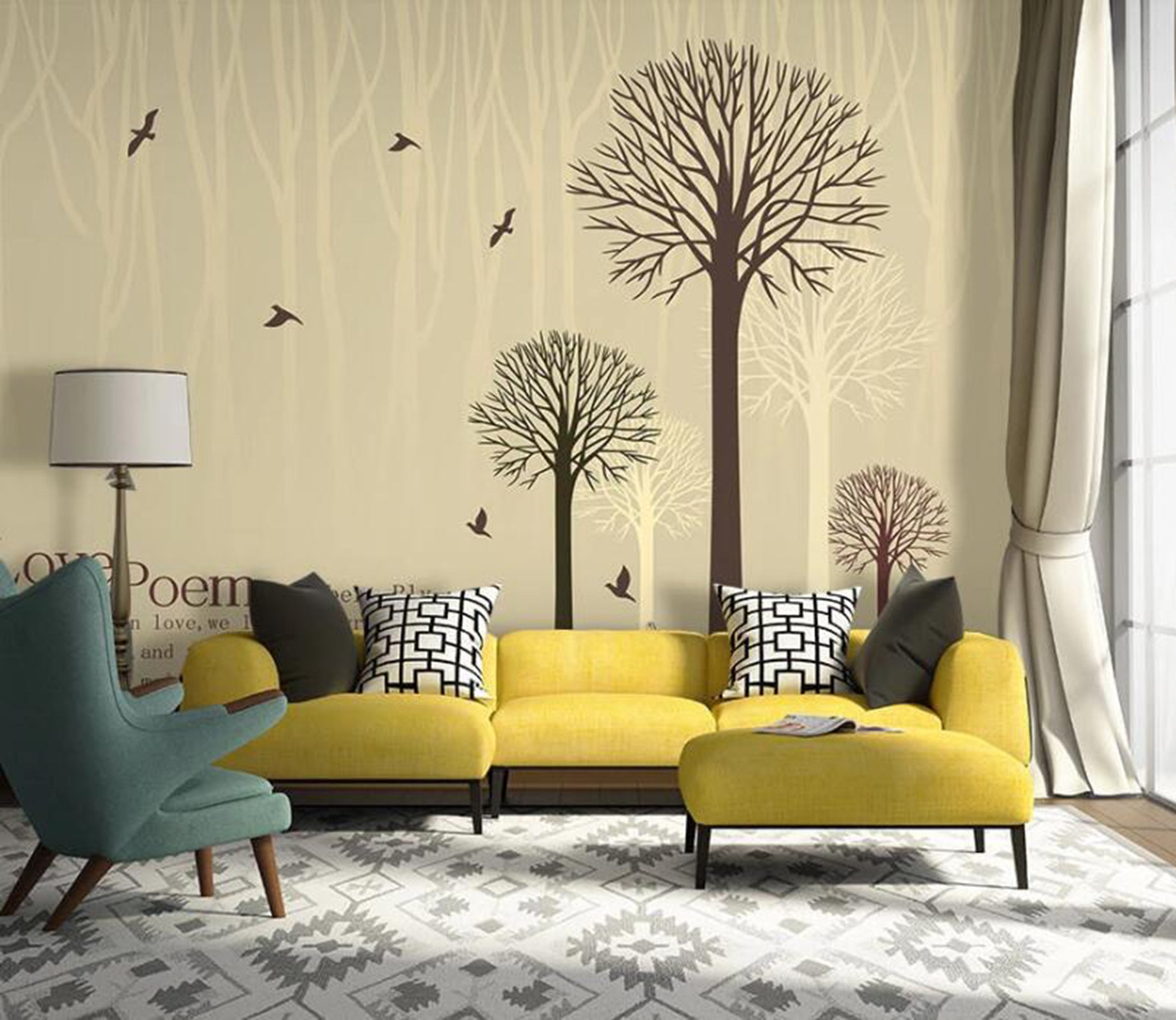 3D Woods Bird WC54 Wall Murals Wallpaper AJ Wallpaper 2 