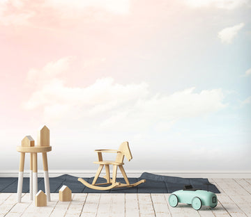 3D Pink Sky Clouds 82 Wall Murals