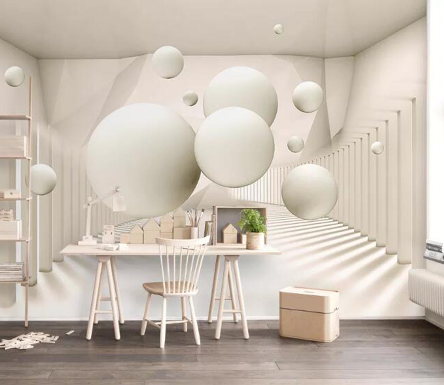 3D White Ball WG13 Wall Murals Wallpaper AJ Wallpaper 2 