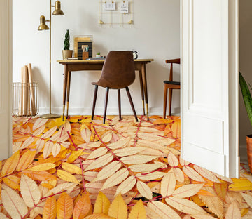 3D Fall Leaves 510 Floor Mural  Wallpaper Murals Rug & Mat Print Epoxy waterproof bath floor