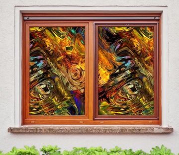 3D Water Pattern 278 Window Film Print Sticker Cling Stained Glass UV Block