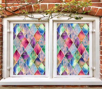 3D Color Graphics 437 Window Film Print Sticker Cling Stained Glass UV Block