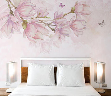 3D Pink Flowers 876 Wall Murals
