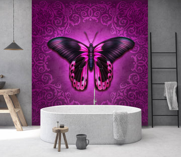 3D Pink Butterfly 8762 Brigid Ashwood Wall Mural Wall Murals