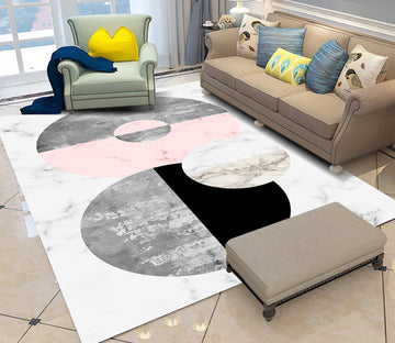 3D Colored Circular Pattern WG452 Non Slip Rug Mat Mat AJ Creativity Home 