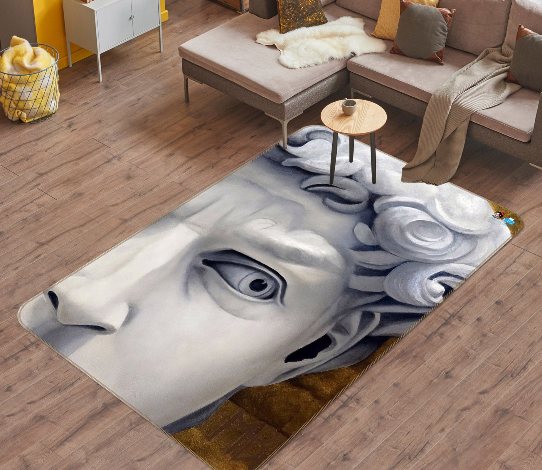 3D Statue Of David 11153 Matthew Holden Bates Rug Non Slip Rug Mat