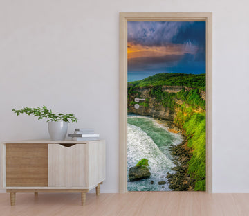 3D Seaside Mountain Grass 122144 Marco Carmassi Door Mural
